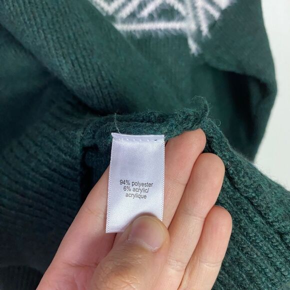 Maurices Fuzzy Sweater Green & White Soft Stretchy Flattering cut size 3X NWT - Picture 11 of 13